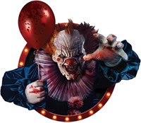 Halloween Wanddeco Horror Clown Zelfklevend - 70x80cm