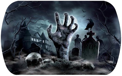 Halloween Dienblad Graveyard - 39x24cm (product)