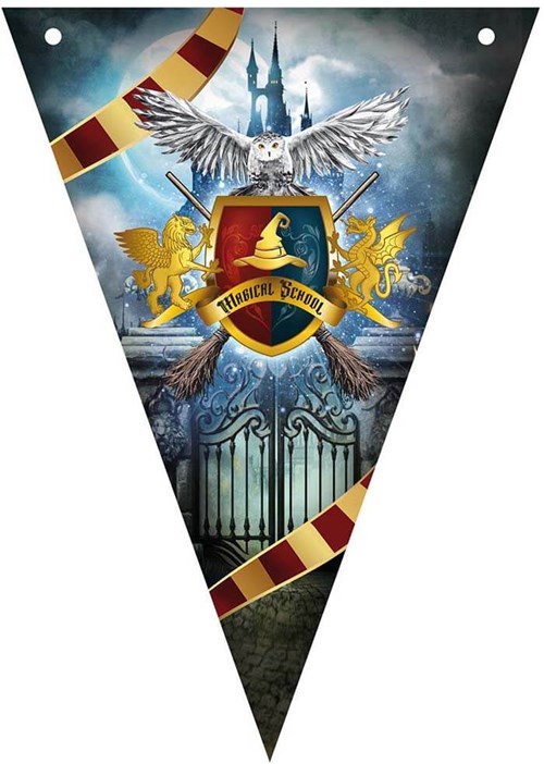 Vlaggenlijn Harry Potter Zweinstein (3m) (detail)