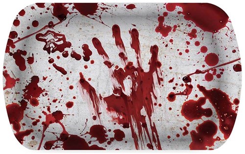 Halloween Dienblad Bloody Hands - 39x24cm (product)