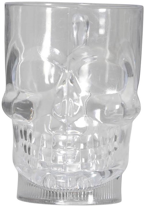 Halloween Beker Skull met Licht (700ml) (voorkant)