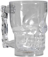 Halloween Beker Skull met Licht (700ml) (zijkant)
