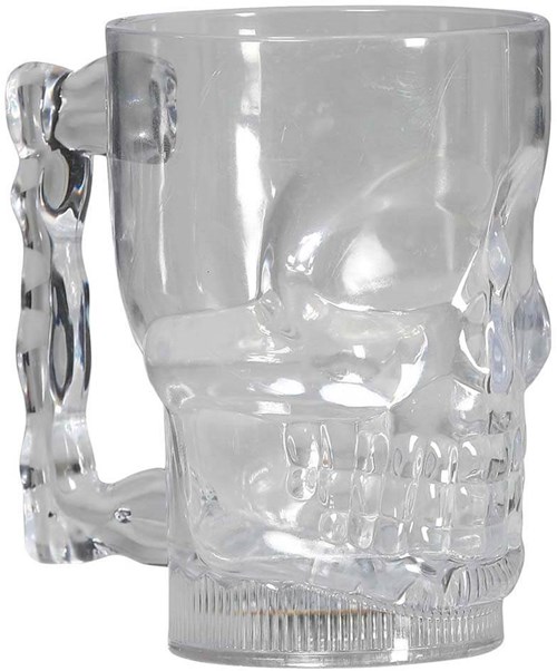 Halloween Beker Skull met Licht (700ml) (zijkant)