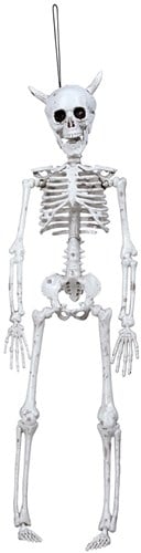 Halloween Deco Skelet met Duivelshoorntjes - 40cm