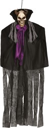 Halloween Hangdeco Skelet Met Hoorns - 150cm