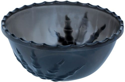 Halloween Schaal Zwart met Skelet Handen - 33cm