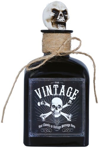 Halloween Flesje Gif met Skull - 20cm