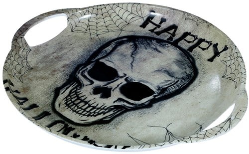 Halloween Schaal Skull met Handgrepen - 30cm