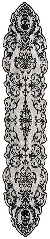 Halloween Tafelloper Skulls Kant - 180x35cm