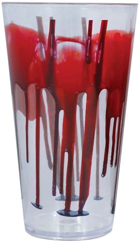 Halloween Glas met Bloed - 15cm