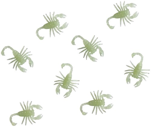 Schorpioen Glow in the Dark 5cm - 8st