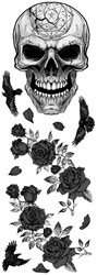 Halloween Wanddeco Skull Vinyl - 25x70cm