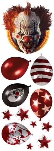 Halloween Wanddeco Horror Clown Vinyl - 25x70cm