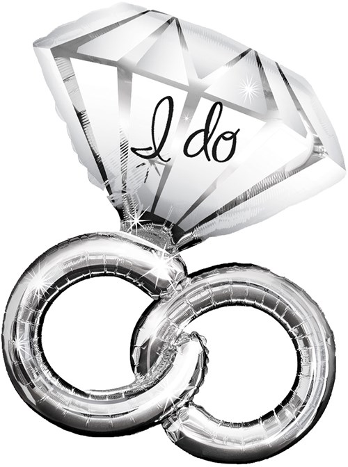 Folieballon Wedding Rings (76cm)