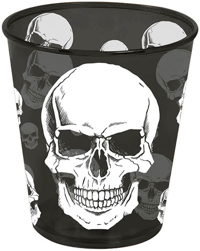 Halloween Glas Skull - 9x10cm
