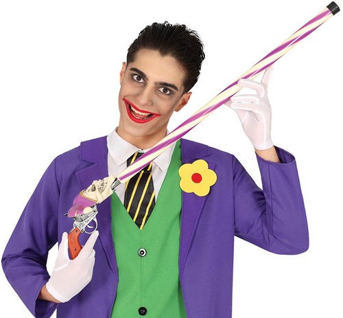 Halloween Wandelstok Joker - 90cm