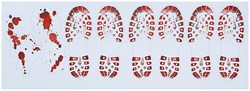 Halloween Bloody Schoenafdrukken Vinyl 2st - 25x70cm
