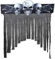 Halloween Deurgordijn Skulls - 90x30cm