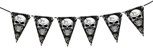 Halloween Vlaggenlijn Skull - 3m