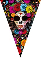 Vlaggetjes Day of the Dead Papier - 3mtr (1)