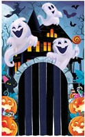 Halloween Deurdecoratie Spoken - 145x240cm