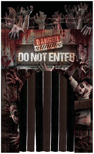 Halloween Deurgordijn Zombies - 145x240cm