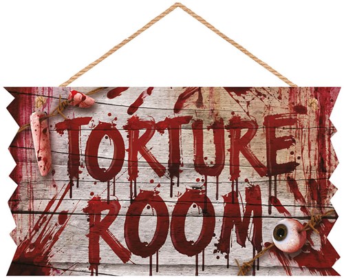 Halloween Bord Torture Room - 35x20cm