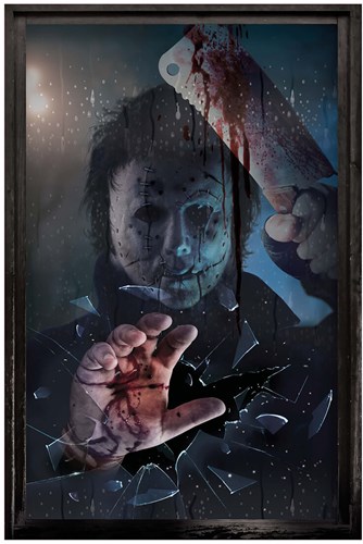 Halloween Decoratie Doek Killer Michael - 80x120cm