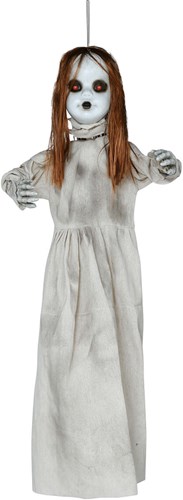 Halloween Hangdeco Meisje met Los Hoofd - 100cm