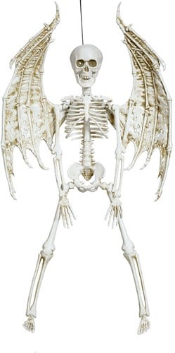 Halloween Hangdeco Skelet met Vleugels - 46cm