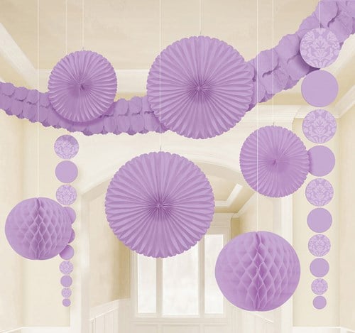 Decoratie Kit Paars Met Print (9st)