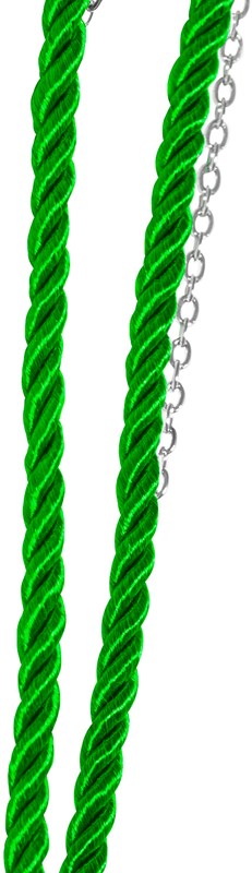 Peace Ketting Groot Neon Groen + Strass -2