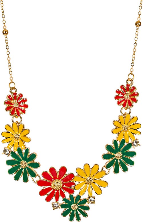 Bloemen Ketting Rood-Geel-Groen