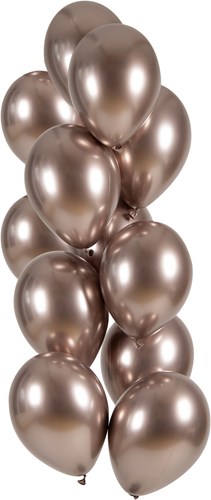 Ballonnen Ultra Shine Rosé Gold 33cm - 12st