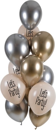 Ballonnen Let's Party White Tie 33cm - 12st