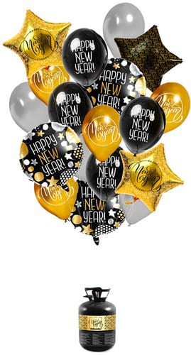 Heliumtank Set Happy New Year