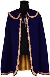 Prinsencape Blauw-Goud Luxe
