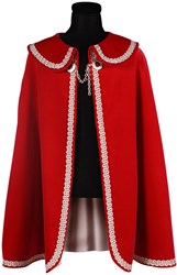 Prinsencape Rood-Zilver Luxe