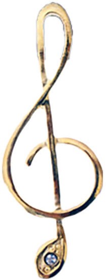 Broche Muzieknoot Goud