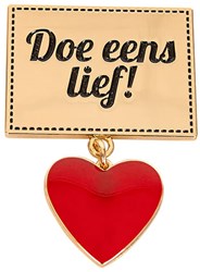 Broche Doe Eens Lief! - 4x6cm