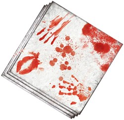 Halloween Servetten Bloody Hands 33x33cm - 12st