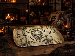 Halloween Dienblad Skull - 39x24cm