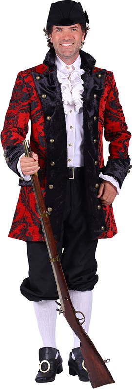 Carnavalsjas Royale Rood-Zwart voor heren