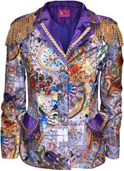 Carnavalsjas Diamanten-Paars Kort voor dames