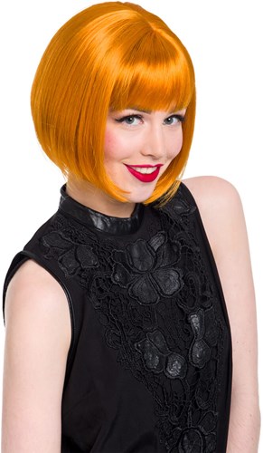Pruik Bobline Victoria Luxe Oranje