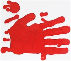 Halloween Gel Raamstickers Bloody Hand - 20x20cm