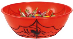 Halloween Schaal Oranje met Spinnenweb (27x9cm)