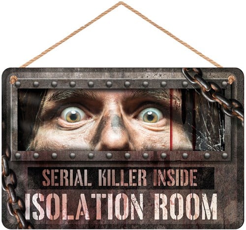 Houten Bord Isolation Room - 35x20cm