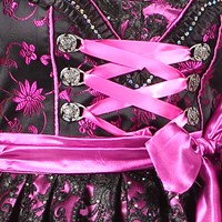 Dirndljurk Viktoria Luxe Zwart/Paars (detail 2)