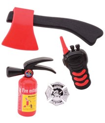 Brandweer Accessoires Speelsetje 4dlg.